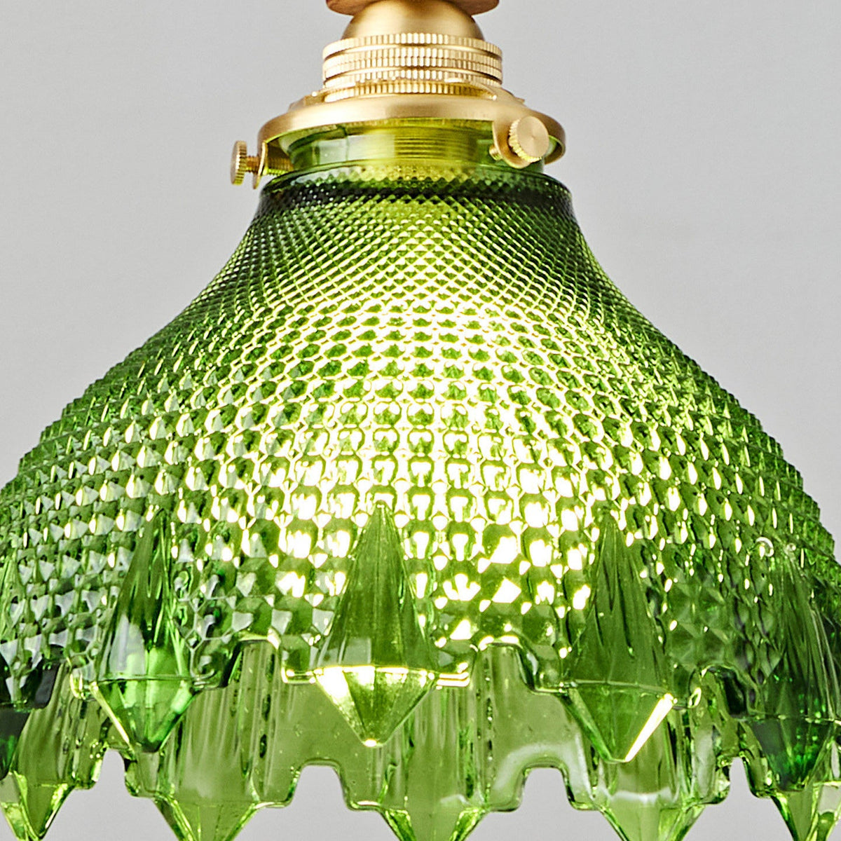 Verdane Curated Mouth-Blown Frosted Glass Pendan – side angled contour profile