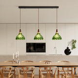 Verdane Curated Mouth-Blown Frosted Glass Pendan – full fixture elevation view