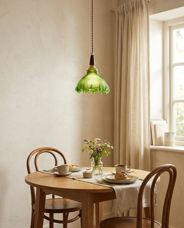 Verdane Curated Mouth-Blown Frosted Glass Pendan