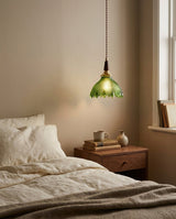 Mouth-Blown Frosted Glass craftsmanship detail on Verdane Curated Mouth-Blown Frosted Glass Pendan