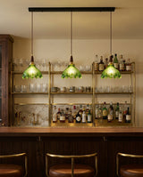 Verdane Curated Mouth-Blown Frosted Glass Pendan – dimensional scale reference