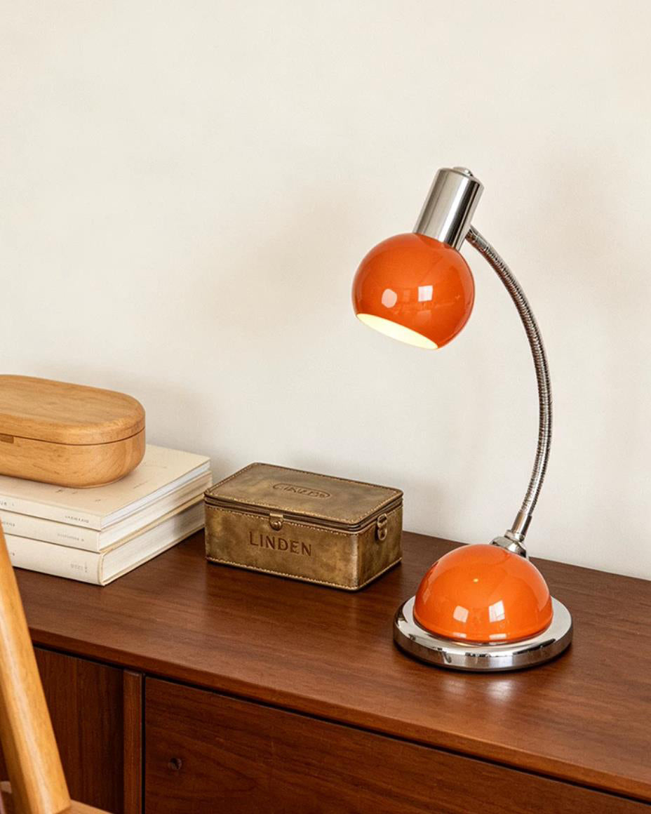 Vermilo Curated Iron & Glass Table Lamp – dimensional scale reference