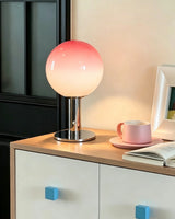 Veylan Curated Mouth-Blown Frosted Glass Table L – dimensional scale reference