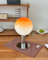 Veylan Curated Mouth-Blown Frosted Glass Table L – macro detail view