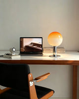 Veylan Curated Mouth-Blown Frosted Glass Table L – full fixture elevation view