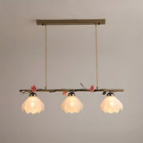 Vinecroft Curated Amber Art Glass Chandelier – architectural ceiling profile #1