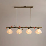 Vinecroft Curated Amber Art Glass Chandelier – full fixture elevation view #1