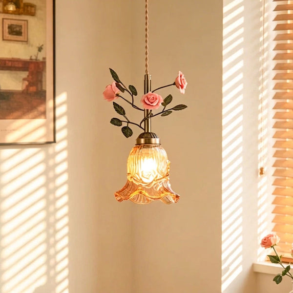 Vinecroft Curated Mouth-Blown Frosted Glass Pend