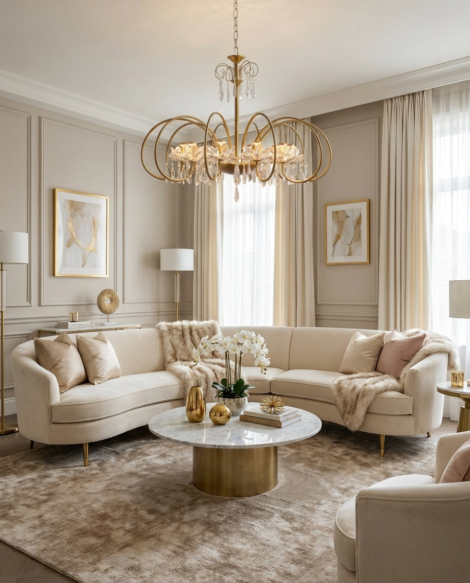 Virelline Curated K9 Bohemian Crystal Chandelier