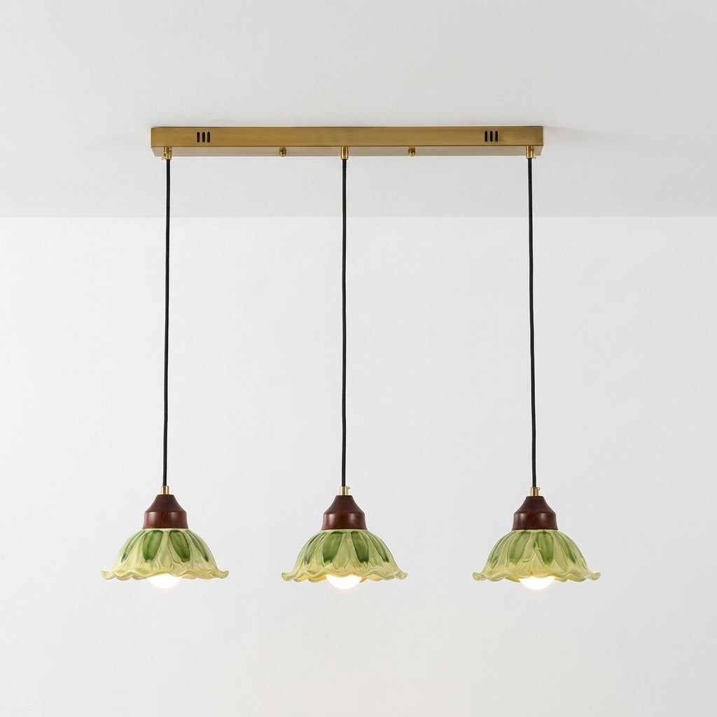 Viridwyn Curated Solid Brass Pendant Light – 5 Heads L 100cm x H 150cm  L 39.3 x H 59 finish configuration