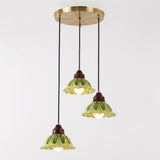 Viridwyn Curated Solid Brass Pendant Light – 3 Heads L 80cm x H 150cm  L 31.5 x H 59 finish configuration