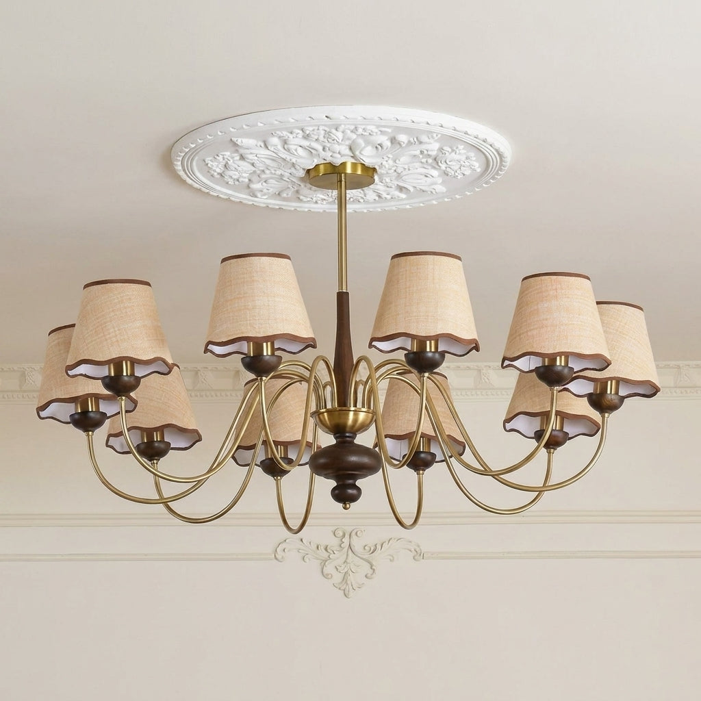 Westervale Curated Solid Brass Chandelier – dimensional scale reference #1