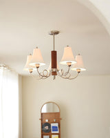 Wyclair Curated Brushed Nickel Iron Chandelier – structural canopy joint detail