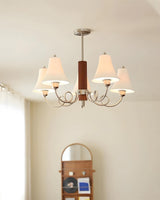 Wyclair Curated Brushed Nickel Iron Chandelier installed in residential dining space