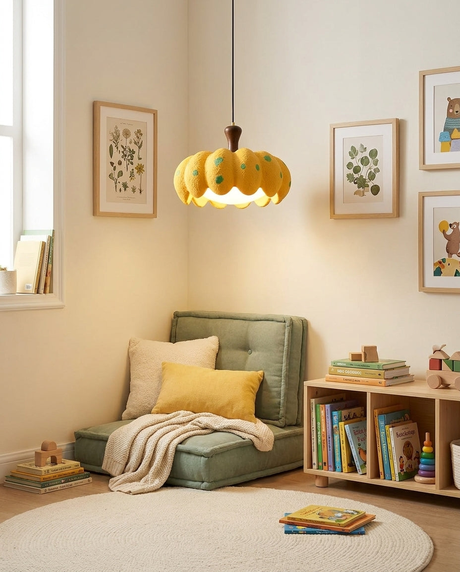 Zestara Curated Solid Brass Pendant Light – illuminated warm ambiance setting