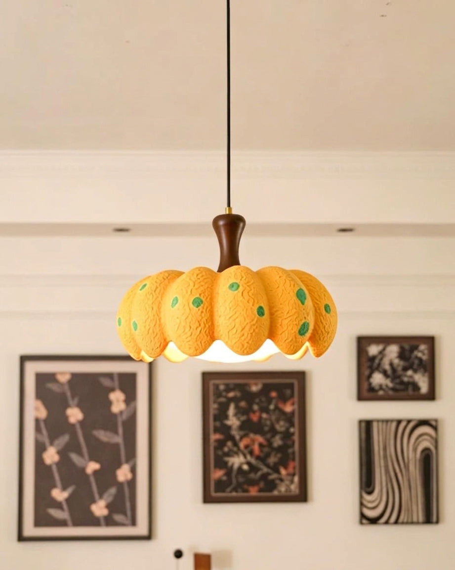 Zestara Curated Solid Brass Pendant Light – full fixture elevation view