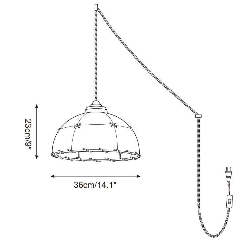 Dome Jari Curated Iron & Glass Pendant Light