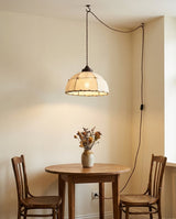 Dome Jari Curated Iron & Glass Pendant Light – dimensional scale reference