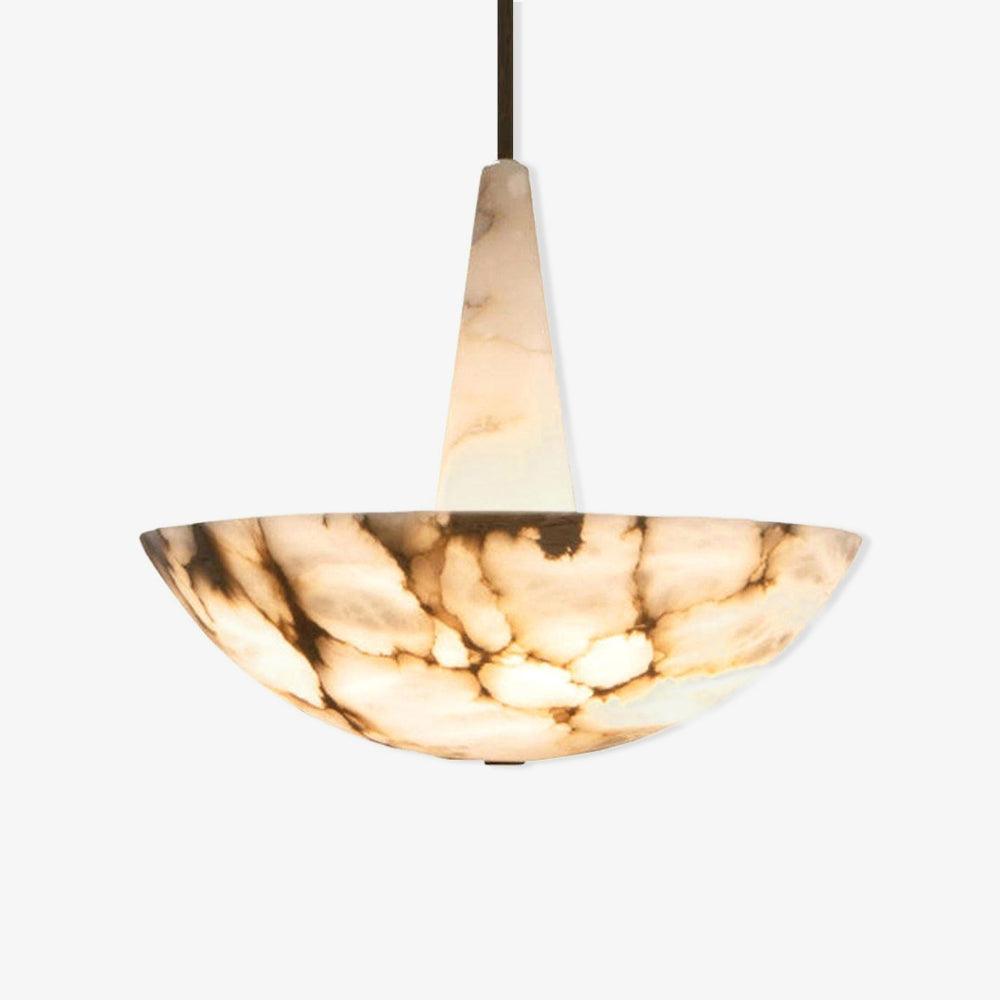 Domus Alabaster Curated Alabaster Chandelier – structural canopy joint detail