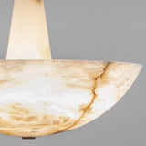 Domus Alabaster Curated Alabaster Chandelier – handcrafted surface texture