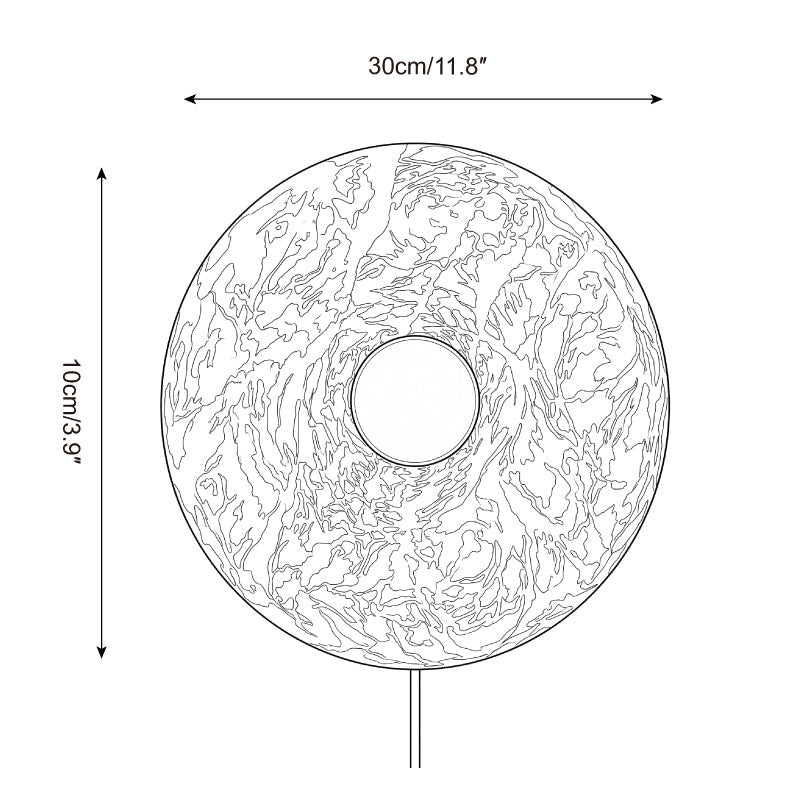 Donuts Alabaster Curated Alabaster Wall Sconce – macro detail view