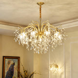 Dorale Curated Solid Brass Chandelier – illuminated warm ambiance setting