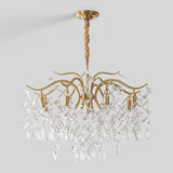 Dorale Curated Solid Brass Chandelier – side angled contour profile