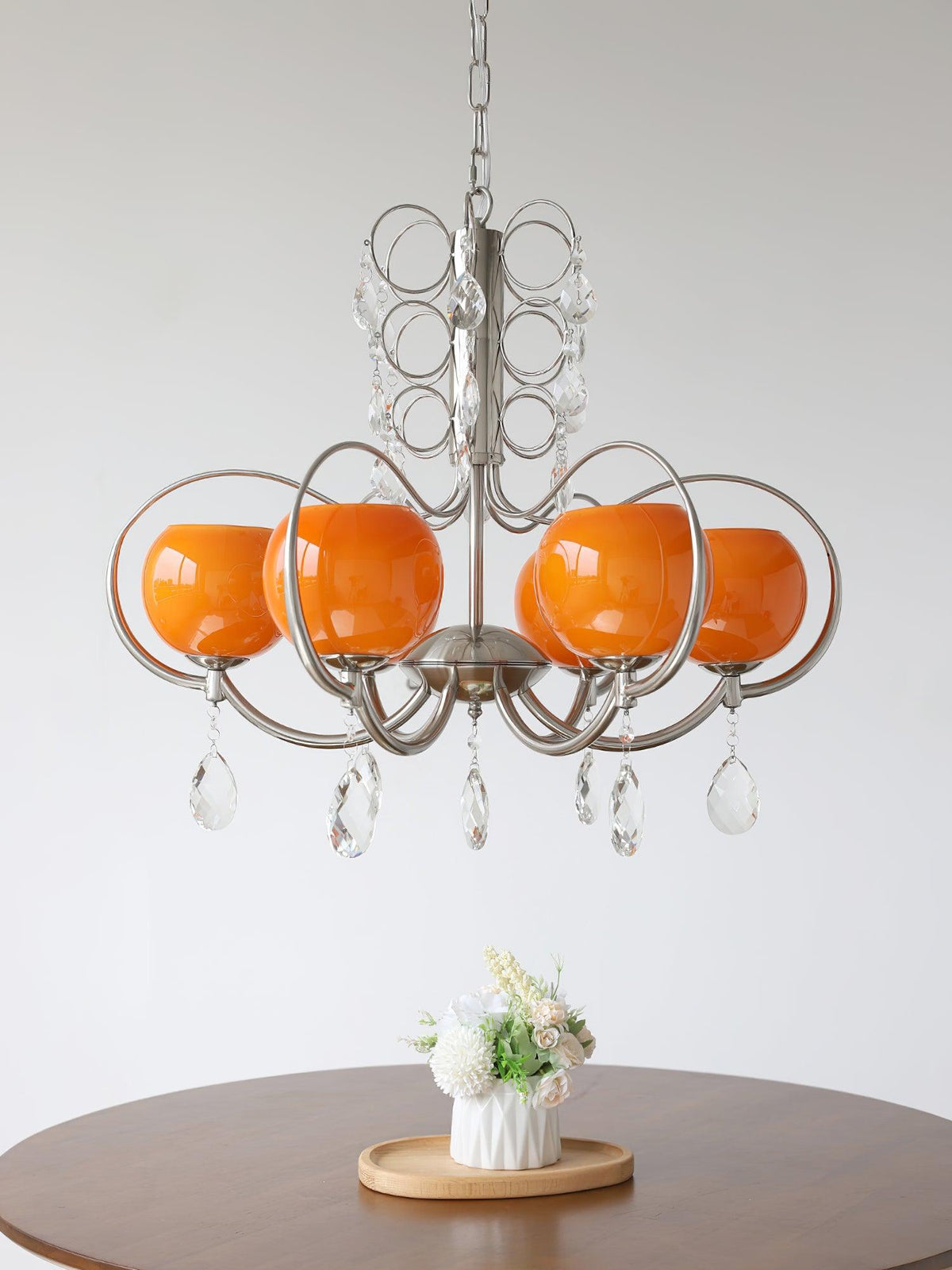 Doria Crystal Curated Mouth-Blown Frosted Glass – dimensional scale reference