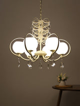 Doria Crystal Curated Mouth-Blown Frosted Glass – spatial dining room perspective