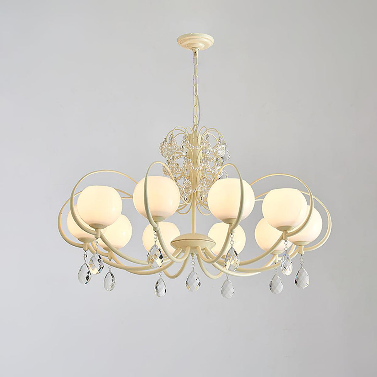 Doria Crystal Curated Mouth-Blown Frosted Glass – unlit natural material contrast #1