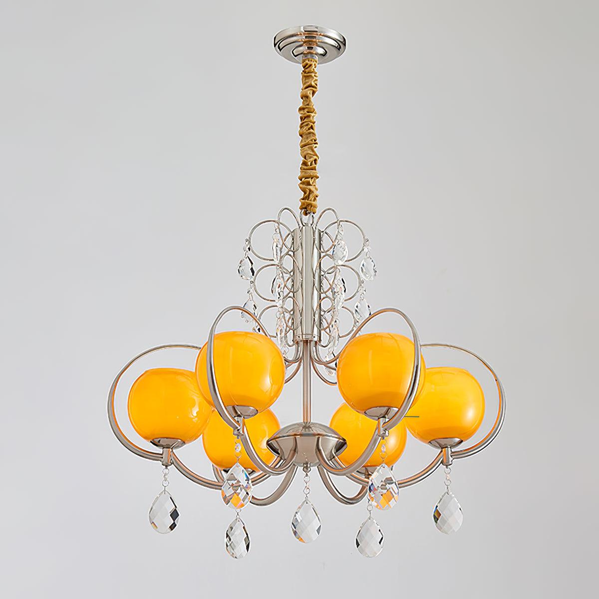 Doria Crystal Curated Mouth-Blown Frosted Glass – illuminated warm ambiance setting #1