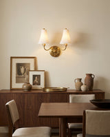 Solid Brass craftsmanship detail on Dorienne Curated Solid Brass Wall Sconce