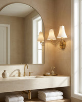 Dorienne Curated Solid Brass Wall Sconce – structural canopy joint detail