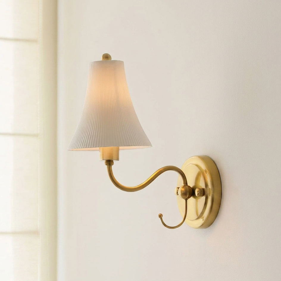 Dorienne Curated Solid Brass Wall Sconce – W 14cm x H 30cm  W 5.5 x H 11.8 finish configuration #1