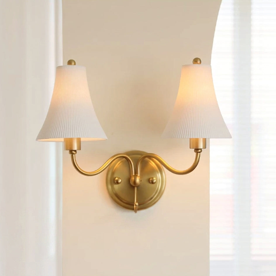 Dorienne Curated Solid Brass Wall Sconce – W 37cm x H 30cm  W 14.5 x H 11.8 finish configuration #1