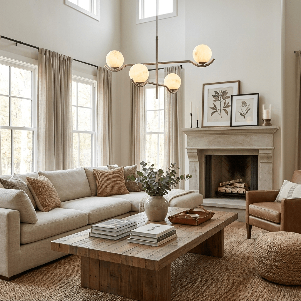 Doris Alabaster Curated Alabaster Chandelier – handcrafted surface texture