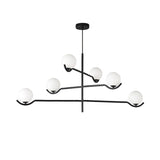 Doris Curated Mouth-Blown Frosted Glass Chandeli – architectural ceiling profile #1