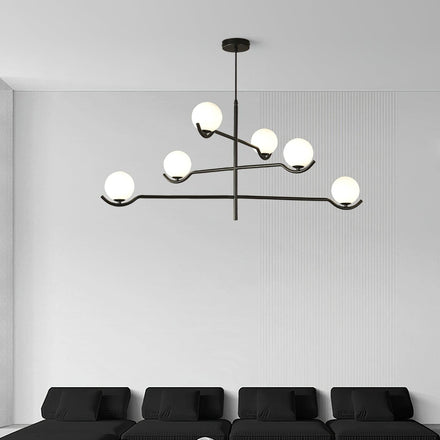 Doris Curated Mouth-Blown Frosted Glass Chandeli