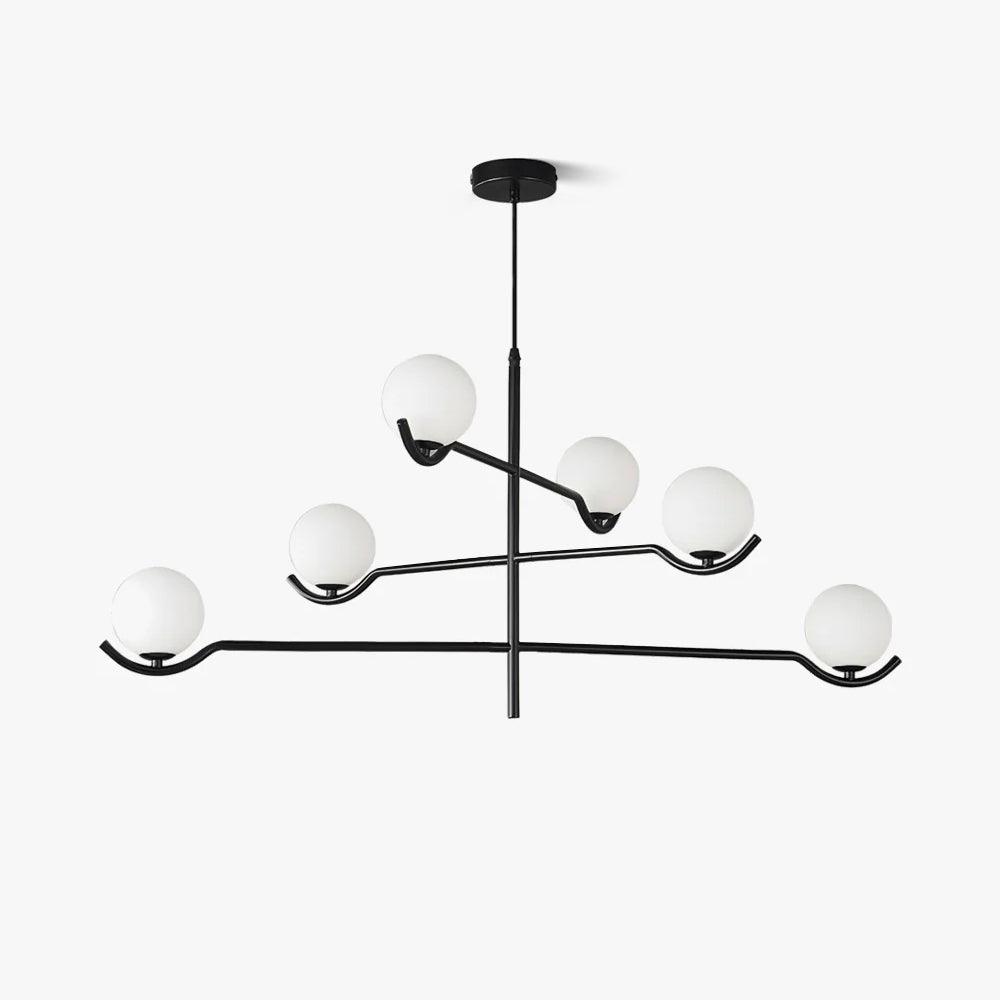 Doris Curated Mouth-Blown Frosted Glass Chandeli – Mouth-Blown Frosted Glass Chandelier