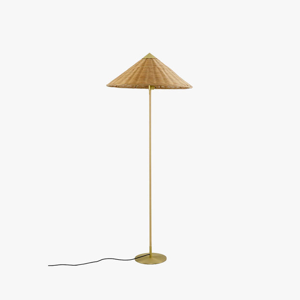 Douli Hand-Woven Rattan Floor Lamp | Wabi-Sabi Designer Standing Light | JINSHE