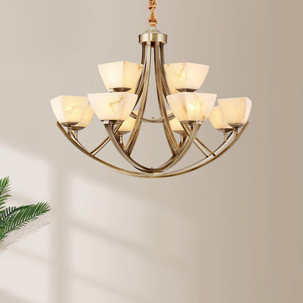 Dover Brass Curated Alabaster Chandelier