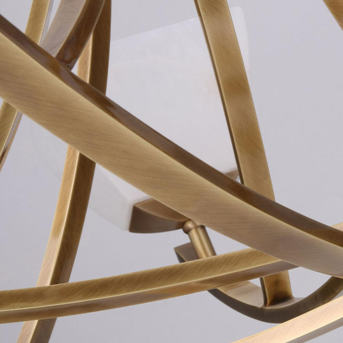Dover Brass Curated Alabaster Chandelier – side angled contour profile