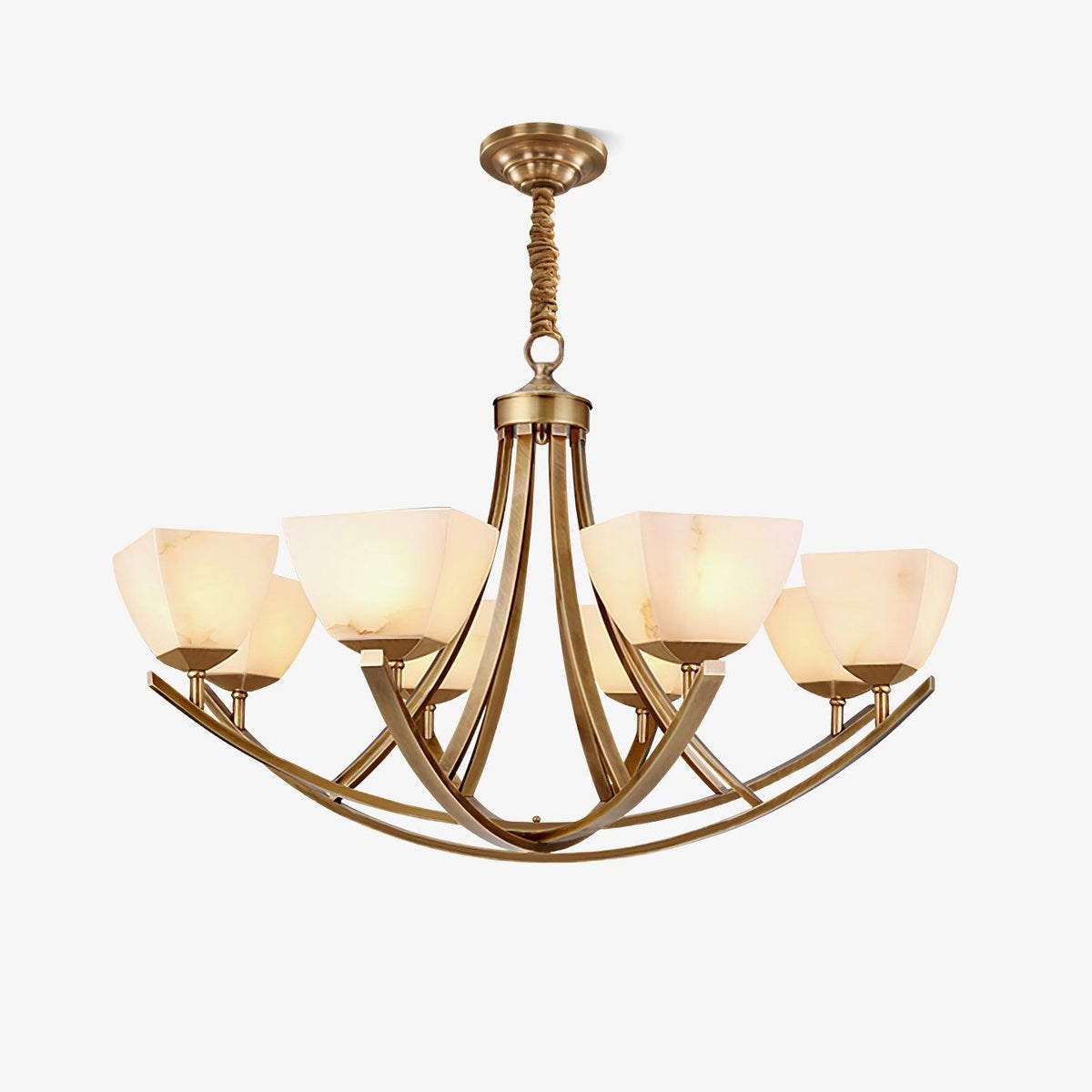 Dover Brass Curated Alabaster Chandelier – Alabaster Chandelier