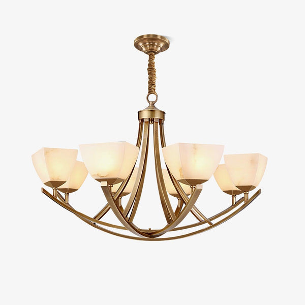 Dover Brass Curated Alabaster Chandelier