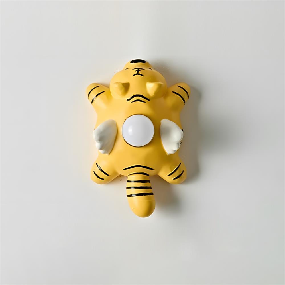 Dreamy Paws Curated Iron & Glass Wall Sconce – Model A  W 7.4 x H 9  Yellow finish configuration