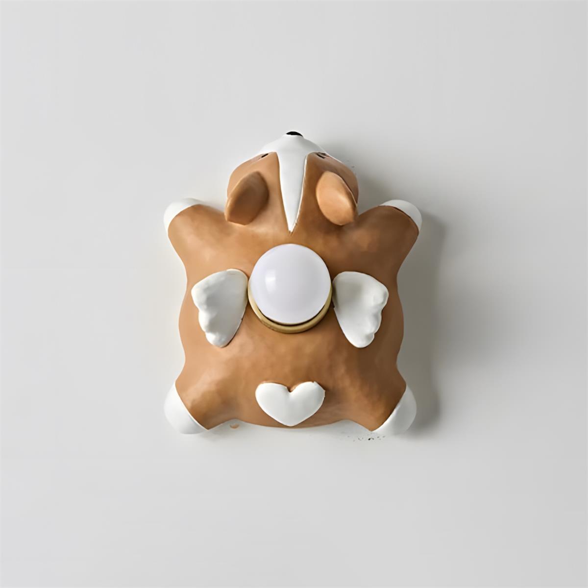 Dreamy Paws Curated Iron & Glass Wall Sconce – Model B  W 9.4 x H 9  Brown finish configuration