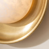 Dura Round Alabaster Curated Alabaster Wall Scon – side angled contour profile