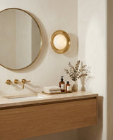 Dura Round Alabaster Curated Alabaster Wall Scon – dimensional scale reference