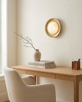 Dura Round Alabaster Curated Alabaster Wall Scon – architectural ceiling profile