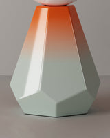 Duskora Curated Mouth-Blown Frosted Glass Table – unlit natural material contrast